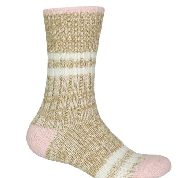 Sperry Women’s 2-Pack Comfort Crew Boot Socks – Beige/Brown/Pink (Size 9–11) - Picture 2 of 6